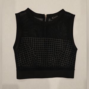 PROJECT REHAB * MESH OVERLAY CROP TOP * SIZE SMALL